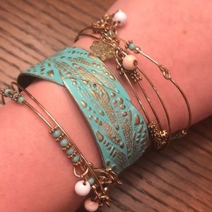 Teal Bangle combo